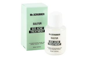 Засіб від прищів точковий який швидко підсушує і загоює SOS acne treatment Mr.Scrubber 30мл
