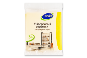 Серветки універсальні 30х34см Stella 3шт