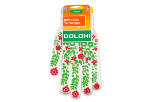 Рукавиці білі з малюнком ПВХ 10клас арт620 ДШГ