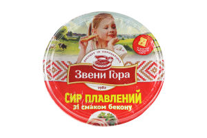 Сыр плавленый 50% пастообразный со вкусом бекона Звени Гора ст 175г