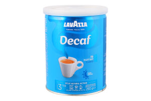Кава натуральна смажена мелена без кофеїну Deсaffeinato Lavazza з/б 250г