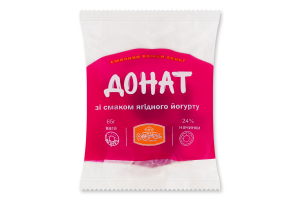 Донат зі смаком ягідного йогурту Рум'янець м/у 65г