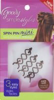 Goody SimpleStyles Spin Pin Mini Dark Hair - 3 CT