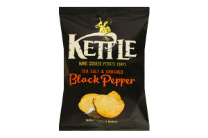 Чипси Kettle з морською сіллю та мел чорним перцем