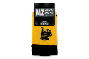 Шкарпетки чоловічі Бульдог жовто-чорні високі р.43-46 Siela