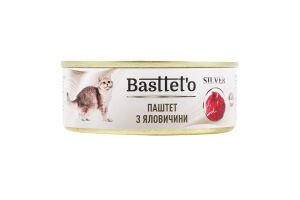Паштет для котів з яловичини Silver Basttet`o з/б 85г