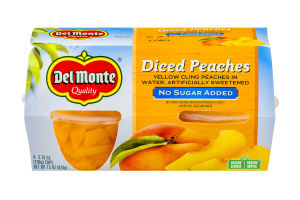 Del Monte Diced Peaches No Sugar Added - 4 PK