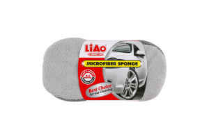 Губка для мойки авто микрофибра 21.5х11.5х6.5см №F130027 Lіао 1шт