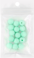Намистини матові 10мм E35-м'ятний Ball-3FA002-D1