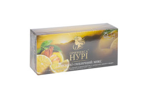 Чай черный байховый мелкий с кусочками и ароматом лимона и имбиря Лимонно-имбирный микс Принцесса Нури к/у 25х1.5г
