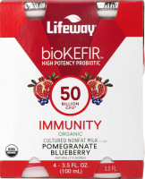 Lifeway bioKEFIR Organic Cultured Nonfat Milk Pomegranate Blueberry - 4 CT