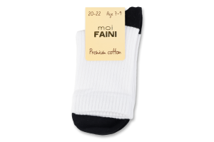 Носки детские Moi Faini №413020 20-22 белый рубчик
