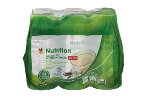 Ahold Nutrition Plus Balanced Nutrition Shakes Vanilla - 6 CT
