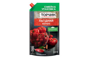 Кетчуп пастеризований Лагідний Торчин д/п 520г