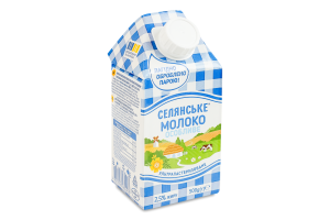 Молоко 2.5% ультрапастеризоване Селянське т/п 500г