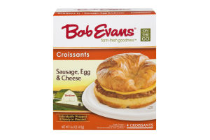 Bob Evans Croissants Sausage, Egg & Cheese Individually Wrapped - 4 CT