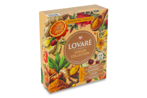 Чай трав'яний асорті Імбирний Ginger collection Lovare к/у 32х1.8г