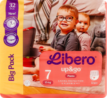 Трусики-подгузники для детей от 17кг 7 Up&Go Libero 32шт