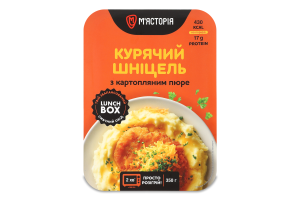 Шницель куриный с картофельным пюре М'ясторія охл лоток 350г