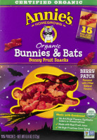 Annie's Homegrown Organic Bunnies & Bats Bunny Fruit Snacks Berry Patch - 15 CT