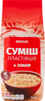 Смесь хлопьев быстрого приготовления 4 злака Novus м/у 500г