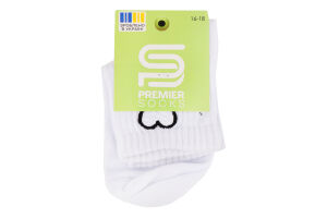 Шкарпетки Premier socks вис спорт вишив біл р16-18