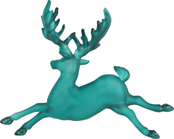 Подвеска новогодняя изумрудная 11.5х14см №1478070 Олень ФОП Кричун Василь Васильович 1шт