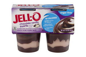 Jell-O Sugar Free Chocolate Vanilla Swirls - 4 CT