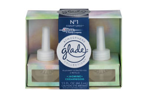 Glade PlugIns Scented Oil Refills Jasmine Cedarwood - 2 CT