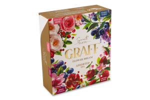 Набір чаю Квіткова мрія чорний та трав'яний 4види 32*1,5г Graff