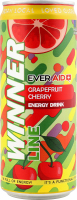 Напій енергетичний безалкогольний Winner Line Grapefruit Cherry середньогазований 330мл ж/б Ever Aid