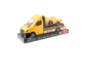 Іграшка Автомобіль Мерседес-бенс Спринтер Евакуатор жовтий Тигрес