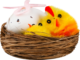 Прикраса Курча в гнізді декоративна в асорт 986451