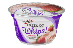 Yoplait Greek 100 Whips! Fat Free Yogurt Mousse Strawberry