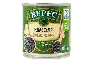 Фасоль черная стерилизованная Нежная Верес ж/б 200г