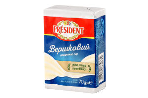 Сир плавлений 38% Вершковий President м/у 70г