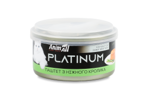 Корм д/котів Platinum Ніжний паштет з кроля 70г ж/б AnimAll