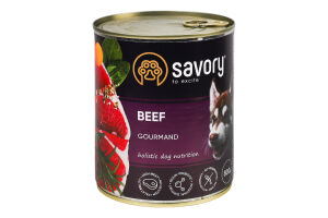Корм консервированный Beef Gourmand Savory ж/б 800г