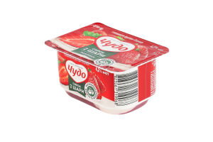 Творожок 4.2% взбитый с наполнителем фруктовым двухслойный Клубника Чудо ст 100г