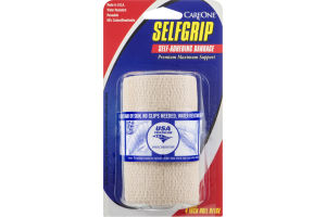 CareOne SelfGrip Self-Adhering Bandage - 4-Inch Beige Roll