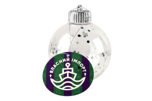 Прикраса ялинкова Куля з зірками 8см 833963