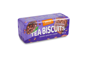Печенье сахарное с какао Tea biscuits Київхліб м/у 190г