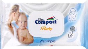 Салфетки влажные детские Ultra Compact 72шт