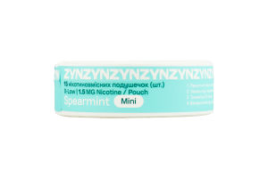 Подушечки никотиносодержащие 1.5мг ZYN Mini Spearmint 15х0.4г