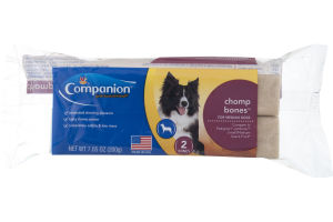 Companion Chomp Bones for Medium Dogs - 2 CT