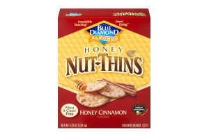 Blue Diamond Almonds Honey Nut-Thins Cracker Snacks Honey Cinnamon