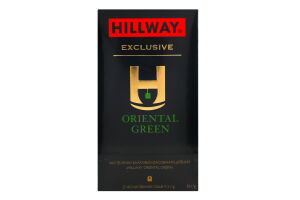 Чай зелений байховий дрібний Oriental Green Exclusive Hillway в/с к/у 25х2г