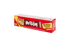 Чипси картопляні пластинки М'ясо гриль Hroom к/у 100г