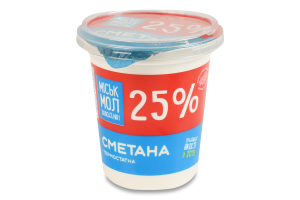 Сметана 25% термостатна Міськмолзавод №1 ст 300г