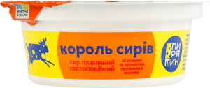 Сир плавлений 45% пастоподібний зі смаком та ароматом пряженого молока Король сирів Пирятин ст 90г